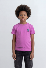 Boy's Back Graphic T-Shirt With Hand Drawn Artwork