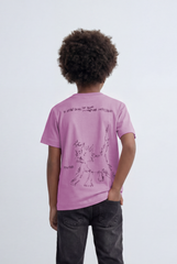 Boy's Back Graphic T-Shirt With Hand Drawn Artwork