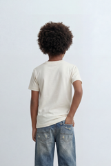 Boy's Graphic T-Shirt Contrast Shoulder Tape Casual Style