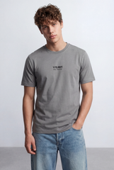 Men's Bold Micro Text Graphic Regular Fit T-Shirt