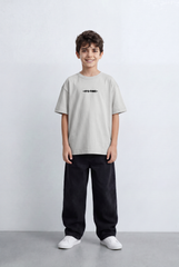 Boy's Oversized Graphic T-Shirt It’s Time Front Print