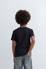 Boy's Dino Embroidery T-Shirt Soft Cotton Slim Fit Casual Style