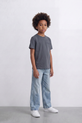Boy's Minimal Embroidered T-Shirt Casual Everyday Style