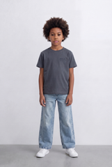 Boy's Minimal Embroidered T-Shirt Casual Everyday Style