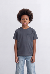 Boy's Minimal Embroidered T-Shirt Casual Everyday Style