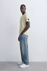 Men’s Small Sleeve Logo Detail Plain T-Shirt