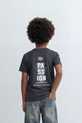 Boy's Passion Back Print T-Shirt Oversize Fit Everyday Style