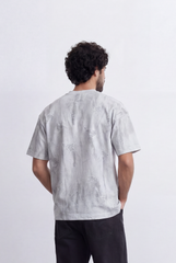 Men’s Textured Wash T-Shirt Tonal Embroidery Detail