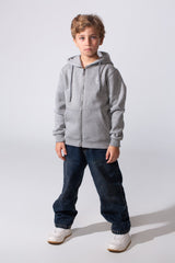 Zip Up Boy's Hoodie Slim Fit Melton