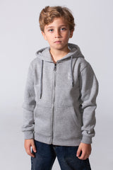 Zip Up Boy's Hoodie Slim Fit Melton