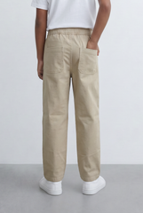 Boy's Drawstring Pants Elastic Waist Casual Style