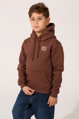 Tomato Slim Fit Boy's Hoodie Brown
