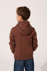 Tomato Slim Fit Boy's Hoodie Brown