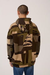 Men’s Camo Hoodie Slim Fit Visual Blocking