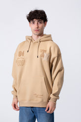 Embroidery Kangaroo Pocket Men Hoodie