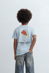 Boy's Back Graphic T-Shirt Skate Print Casual Melton Style