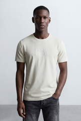 Men’s Embossed Logo T-Shirt Tonal Front Detail
