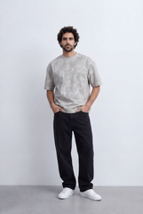 Men’s Washed Graphic T-Shirt Tonal Abstract Pattern