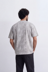 Men’s Washed Graphic T-Shirt Tonal Abstract Pattern