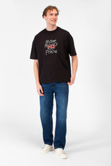 Men’s Graphic T-Shirt Oversized Center Quote Print