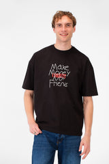 Men’s Graphic T-Shirt Oversized Center Quote Print