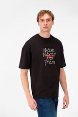 Men’s Graphic T-Shirt Oversized Center Quote Print