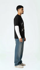 Men’s Graphic T-Shirt Double Sleeve Look Oversized