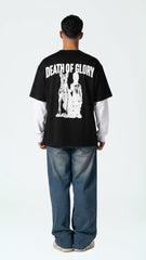 Men’s Graphic T-Shirt Double Sleeve Look Oversized