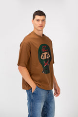 Men’s T-Shirt Oversized Bold Front Balaclava Artwork