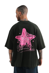 Men’s Back Graphic T-Shirt Oversized Large Star Artwork