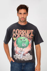 Men’s Vintage Graphic T-Shirt Washed Look Faded