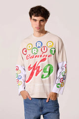 Men’s Layered Graphic T-Shirt Front Back Artwork