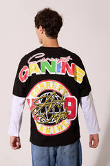 Men’s Layered Graphic T-Shirt Front Back Artwork