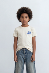 Boy's Back Graphic T-Shirt Raised Typography Casual Everyday Style