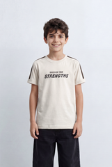 Boy's T-Shirt With Discover Your Strengths Front Print