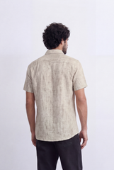 Men’s Linen Blend Shirt Short Sleeve