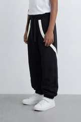 Boy's Jogger Sweatpants Contrast Panel Details