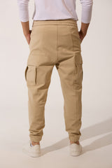 Men’s Utility Cargo Flap Pockets Fleece Sweatpants