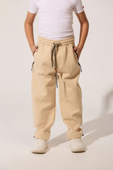 Wide Leg Side Zip Pockets Tomato Boys Sweatpants