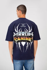 Men’s Oversized Bold Back Print Sharp Spike T-Shirt CK9