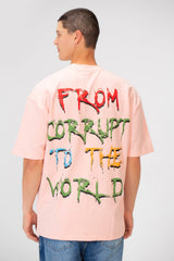 Men’s Oversized Graphic T-Shirt Front And Back Graffiti
