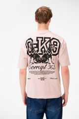 Men’s Back Graphic T-Shirt Oversized K9 Artwork