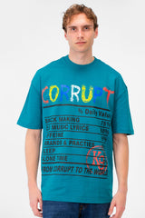Men’s Oversized Fit Bold Front Typography T-Shirt