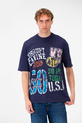 Men’s Oversized Fit T-Shirt Mixed Typography Artwork