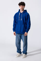 Fleece Exposed Stitch Oversized Men Hoodie
