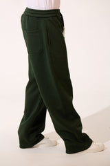 Back Pocket Oversized Melton Men Sweatpants