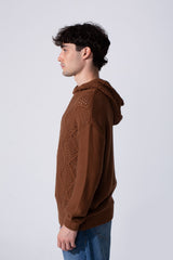 Slim Fit Transparent Men Hood Sweater