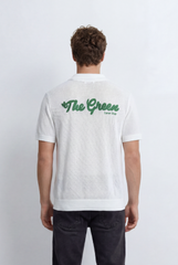 Men’s Knit Polo Chest Embroidery Bold Back Artwork