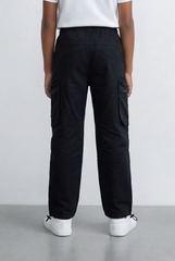 Boy's Cargo Pants Adjustable Belt Utility Pocket Detail