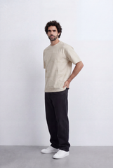 Men’s Tonal Stripe T-Shirt Subtle Texture Detail